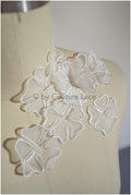 30pcs. Lace flowers for sewing/ 3D flower lace applique/ wedding dress lace applique/ bridal lace// A20-192