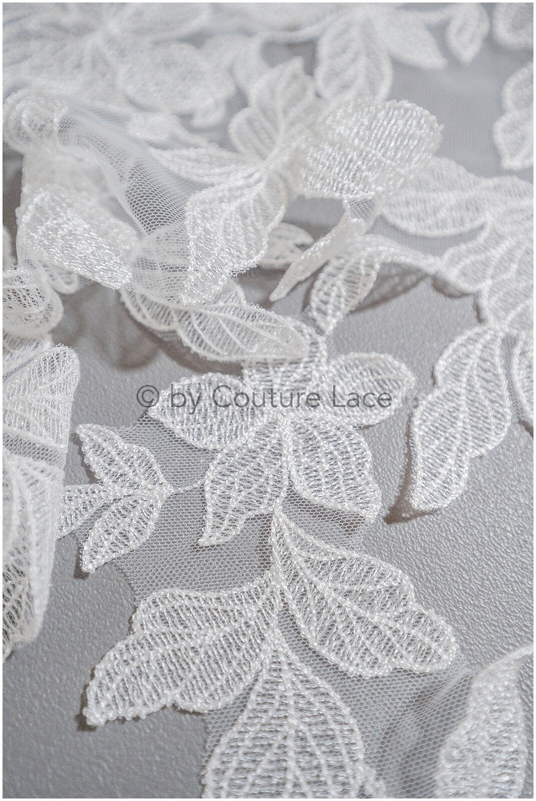 Romantischer Blattaufnäher, Spitzenblumen Applikation, Spitzen Applikation, Hochzeitskleid Spitzen Applikation, Braut Blumen Applikation// A20-194