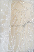 Perlen Spitze Stoff/ Perlen Brautkleid Spitze/ Couture Spitze Stoff/ Perlen Perlen Spitze// L19-060