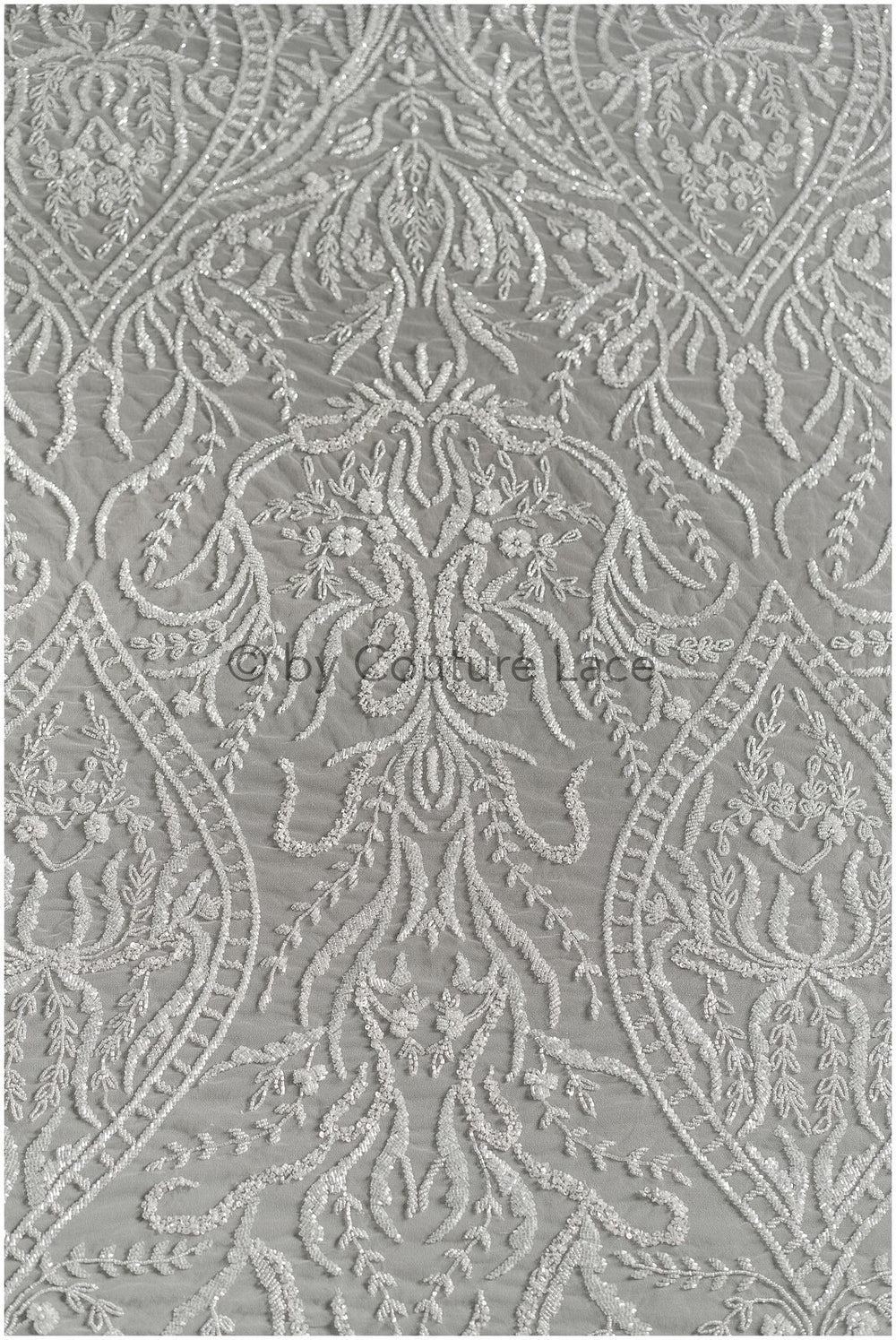 Perlen Brautspitze Off-White/ Braut Spitze Stoff/ schwere Perlen Hochzeitskleid Spitze/ Couture Spitze// L19-106