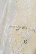 French lace off-white/ dot tulle/ floral lace with dots/ polka dot lace fabric/ bridal lace// L19-319