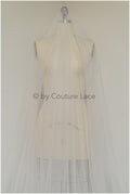 3m wide - Off-White Diamond Glitter Tulle Fabric/ Glitter Veil/ Glitter Mesh/ Polka Dot Glitter Fabric/ Shiny Bridal Lace Fabric// R-027