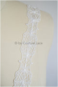 Boho lace trim off-white/ embroidered lace trim/ elegant lace veil lace/ bridal lace belt/ bridal lace trim// T20-086