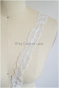 Boho lace trim off-white/ embroidered lace trim/ elegant lace veil lace/ bridal lace belt/ bridal lace trim// T20-086