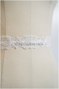 Boho lace trim off-white/ embroidered lace trim/ elegant lace veil lace/ bridal lace belt/ bridal lace trim// T20-086