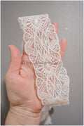 Braut Spitze Borte Off-White/ Spitzenborte für Hochzeitskleid/ Braut Spitzen Gürtel/ eleganter Braut Spitzenbesatz/ Braut Schleier// T20-085