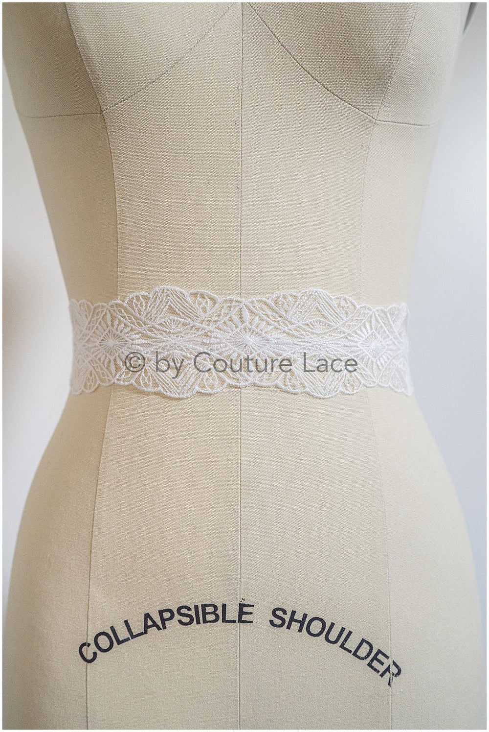 Braut Spitze Borte Off-White/ Spitzenborte für Hochzeitskleid/ Braut Spitzen Gürtel/ eleganter Braut Spitzenbesatz/ Braut Schleier// T20-085