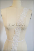 Braut Spitze Borte Off-White/ Spitzenborte für Hochzeitskleid/ Braut Spitzen Gürtel/ eleganter Braut Spitzenbesatz/ Braut Schleier// T20-085