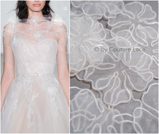 20pcs. Lace flowers for sewing/ 3D flower lace applique/ wedding dress lace applique/ bridal lace// A20-191