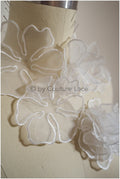 20pcs. Lace flowers for sewing/ 3D flower lace applique/ wedding dress lace applique/ bridal lace// A20-191