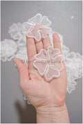 30pcs. Lace flowers for sewing/ 3D flower lace applique/ wedding dress lace applique/ bridal lace// A20-192