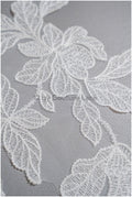 Romantischer Blattaufnäher, Spitzenblumen Applikation, Spitzen Applikation, Hochzeitskleid Spitzen Applikation, Braut Blumen Applikation// A20-194
