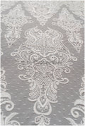 French lace fabric on dot tulle/ lace fabric/ floral lace with dots/ polka dot lace fabric/ bridal lace// L19-320