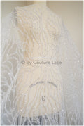 Perlen Spitze Stoff/ Perlen Brautkleid Spitze/ Couture Spitze Stoff/ Perlen Perlen Spitze// L19-060
