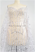 Perlen Braut Spitze Off-White/ Couture Spitzenstoff/ schwere Brautspitze/ Perlen Spitze// L20-354