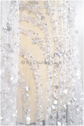 Perlen Braut Spitze Off-White/ Couture Spitzenstoff/ schwere Brautspitze/ Perlen Spitze// L20-354