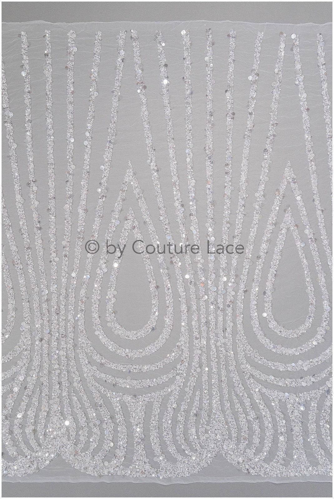 Perlen Braut Spitze Off-White/ Couture Spitzenstoff/ schwere Brautspitze/ Perlen Spitze// L20-354