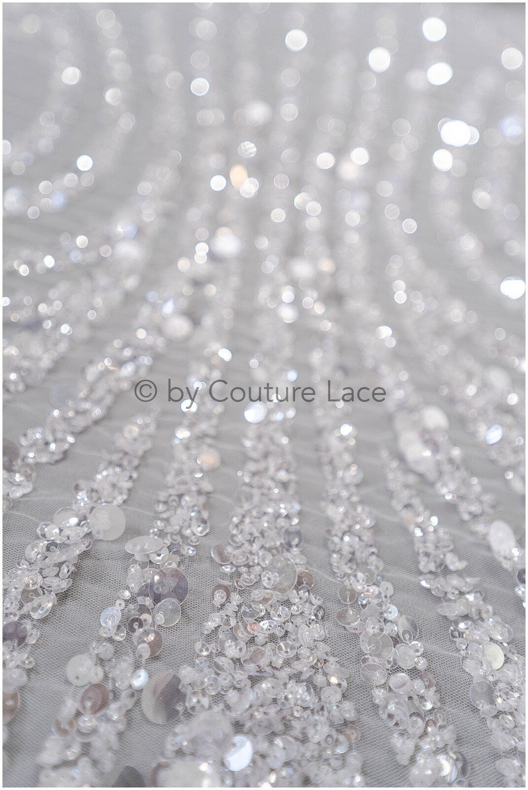 Perlen Braut Spitze Off-White/ Couture Spitzenstoff/ schwere Brautspitze/ Perlen Spitze// L20-354