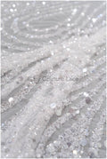 Perlen Braut Spitze Off-White/ Couture Spitzenstoff/ schwere Brautspitze/ Perlen Spitze// L20-354