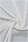 Exquisite shiny glitter stretch tulle fabric / off-white tulle / elegant mesh tulle lace fabric / bridal lace fabric // R-031DIA
