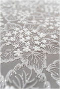 Glitter tulle fabric/ off-white glitter tulle/ floral glitter fabric/ shiny glitter lace/ Pronovias glitter lace// R-029