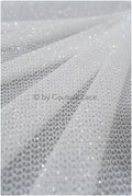 Exquisite glitter stretch tulle fabric/ off-white diamond/ elegant mesh tulle lace fabric/ shiny glitter bridal lace fabric/ flawless mesh tulle lace/ / R-030