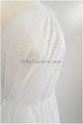 Exquisite shiny glitter stretch tulle fabric / off-white tulle / elegant mesh tulle lace fabric / bridal lace fabric // R-031DIA