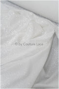 Exquisite shiny glitter stretch tulle fabric / off-white tulle / elegant mesh tulle lace fabric / bridal lace fabric // R-031DIA