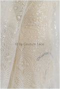 Ornament Braut Spitze Off-White/ Braut Spitzenstoff/ Boho Braut Spitze/ geometrische Hochzeit Spitze/ Couture Spitze// L17-116S
