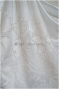 Brokat Stoff/ weißer leichter Brokatstoff/ Brautjaquard/ Brokatstoff/ verschnörgelte Brautbrokat// R-038