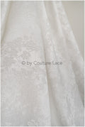 Bridal brocade fabric/ off-white light brocade fabric/ bridal jacquard/ floral bridal brocade// R-040