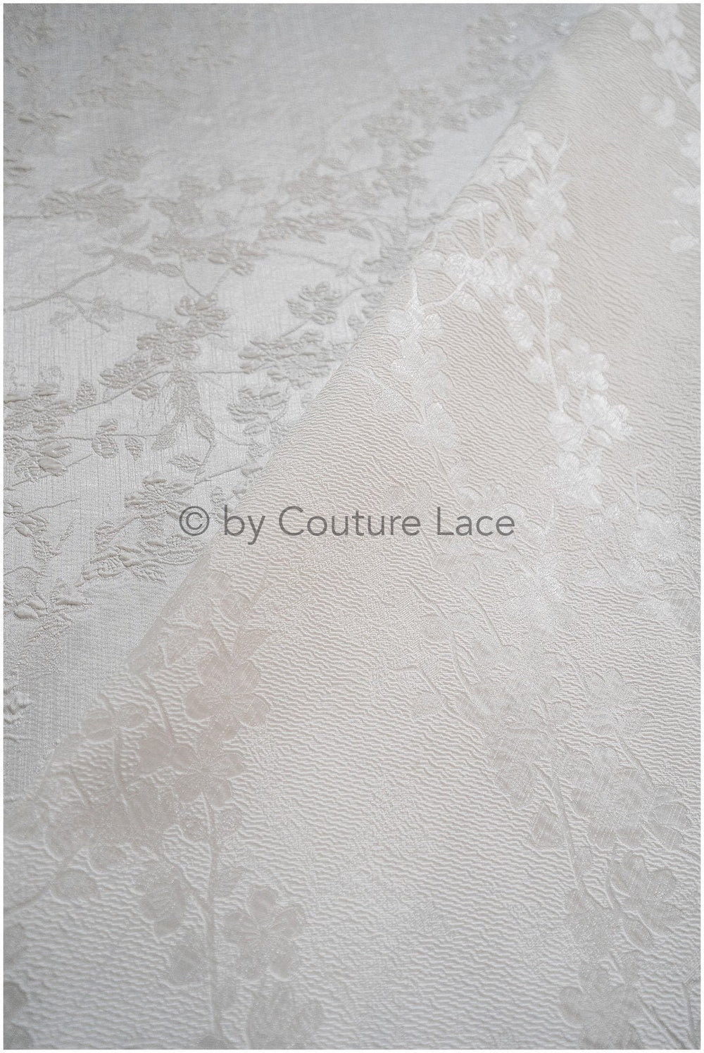 Bridal brocade fabric/ off-white light brocade fabric/ bridal jacquard/ floral bridal brocade// R-040