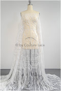 Handperlen Blume Brautspitze Off-White/ Couture Spitzenstoff/ schwere Perlen Hochzeit Spitze/ Designer Couture Spitze/ handgemachte Spitze// L20-355