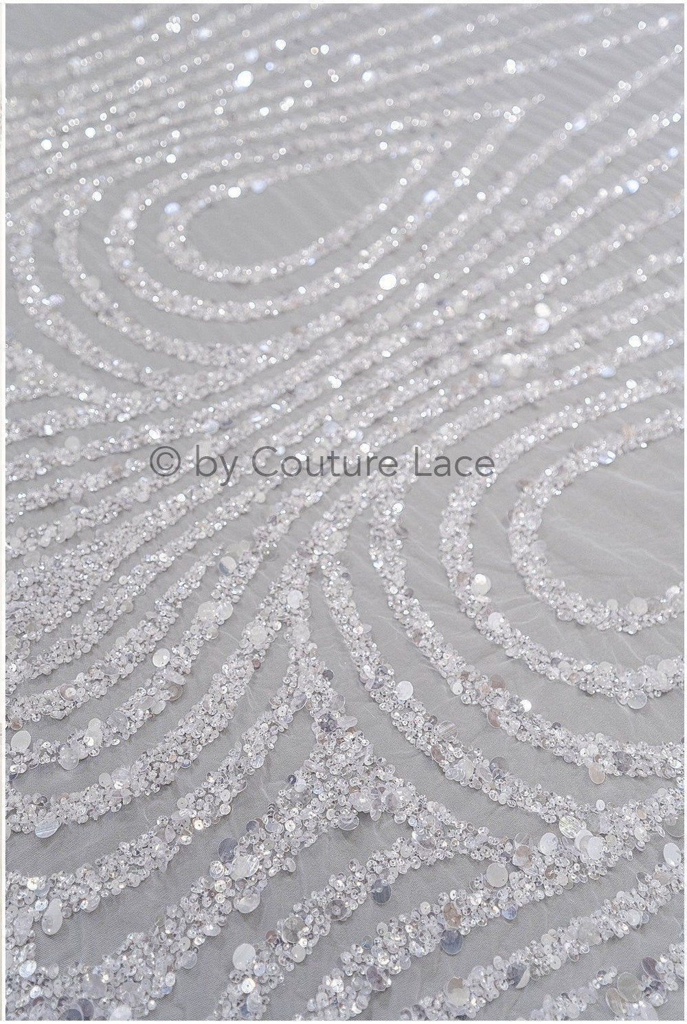 Perlen Braut Spitze Off-White/ Couture Spitzenstoff/ schwere Brautspitze/ Perlen Spitze// L20-354