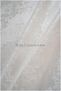 Bridal brocade fabric/ off-white light brocade fabric/ bridal jacquard/ floral bridal brocade// R-040