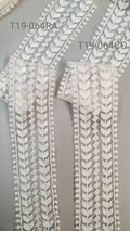 Soft embroidered lace trim/ elegant off-white bridal lace/ veil lace trim/ boho wedding dress trim/ boho bridal lace// T19-064RA