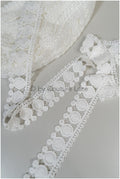 3yds Boho Lace Trim Off-White/ Bridal Lace Trim/ Polkadot Lace/ Bridal Lace// T20-104