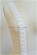 3yds Boho Lace Trim Off-White/ Bridal Lace Trim/ Polkadot Lace/ Bridal Lace// T20-104