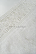 Fringed lace trim off-white/ Boho bridal lace trim/ crocheted fringe lace trim// T20-113