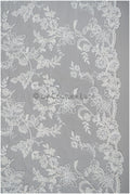Tela de encaje nupcial romántica blanco roto / Encaje de novia / Tela de encaje floral / L20-007NR