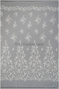 Blumen Brautspitze mit Perlen/ schwere Hochzeitsspitze Off-White/ romantischer Blumen Spitzenstoff// L20-014N