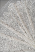 Braut Spitzenstoff Off-White/ orientalischer Braut Spitzenstoff/ weicher Boho Spitzenstoff/ Hochzeitskleid Spitze// L20-341
