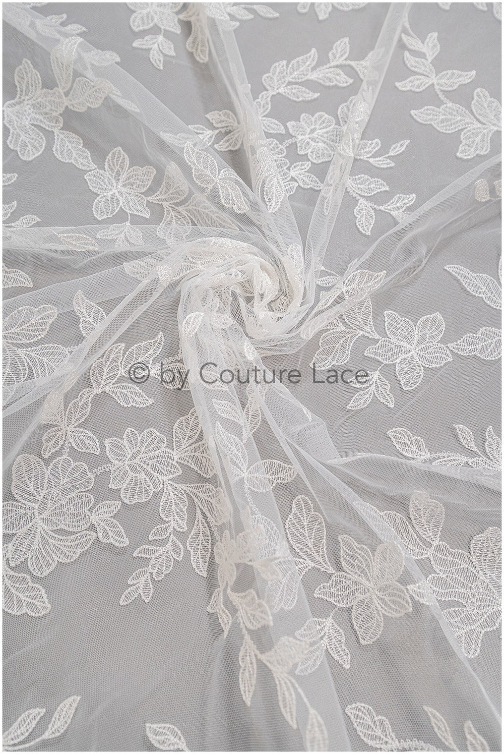 Romantische Braut Spitze Off-White/ Blattdesign Spitzenstoff/ Couture Spitze/ florale Blattspitze// L20-336