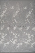 Perlen Spitzenstoff Off-White Silber/ Hochzeitsspitze/ romantischer Blumen Spitzenstoff mit Perlen/ Braut Spitzenstoff// L20-360