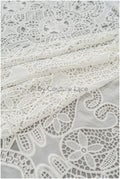 Crocheted Chiffon Lace Fabric Off-White/ Boho Bridal Lace/ Vintage Boho Lace Fabric// L20-364