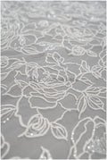 Blumen Spitzenstoff Off-White/ Blumen Spitzenstoff/ Braut Spitzenstoff/ Spitzenstoff mit Blumen// L20-359