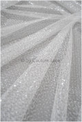 Pailletten Spitzenstoff Off-White/ sehr weicher Pailletten Spitzenstoff für Brautkleider/ Brautspitze Pailletten// L20-331