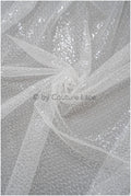 Pailletten Spitzenstoff Off-White/ sehr weicher Pailletten Spitzenstoff für Brautkleider/ Brautspitze Pailletten// L20-331