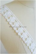 3yds Boho Lace Trim Off-White/ Bridal Lace Trim/ Polkadot Lace/ Bridal Lace// T20-104