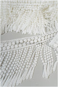 Boho fringe lace trim off-white/ Bridal boho lace/ Guipure lace trim// T20-106